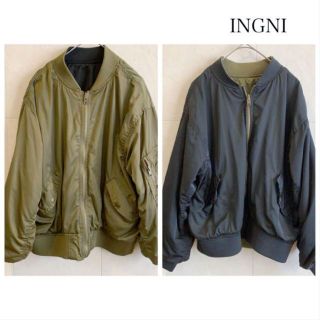 INGNI - INGNI イング リバーシブルジャケット 黒カーキ