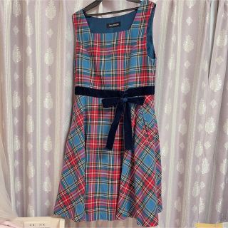 Jane Marple  Wool tartan check dress