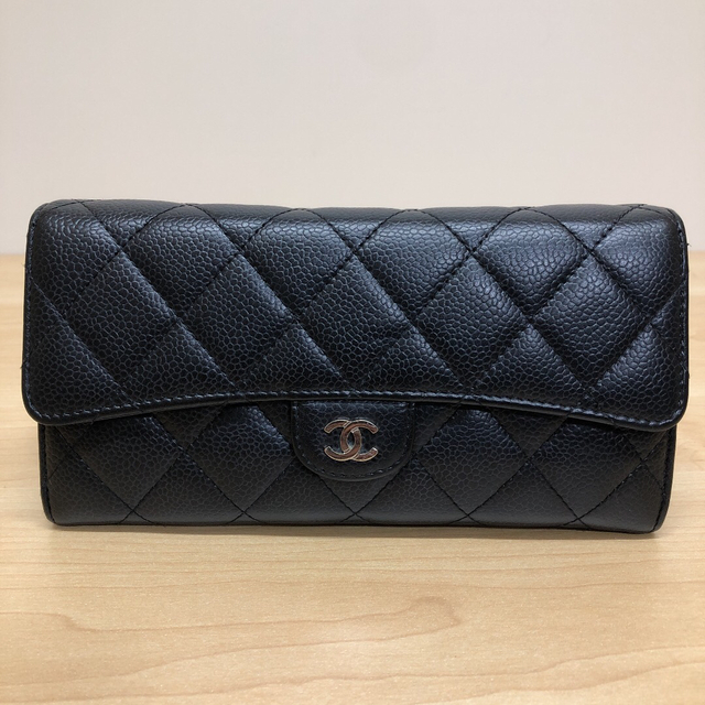 3年保証』 CHANEL - CHANEL シャネル 長財布 マトラッセ キャビア