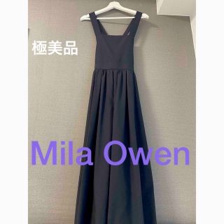 ミラオーウェン(Mila Owen)のMila Owen サロペットワイドパンツ　美品(サロペット/オーバーオール)