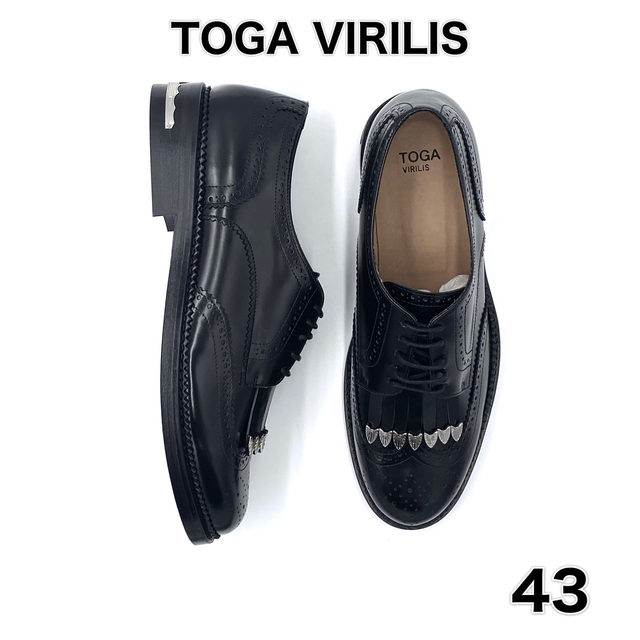 新品レア 2022AW TOGA VIRILIS チロリアン シューズ 42 黒 東京公式