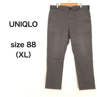 ユニクロ(UNIQLO)の【美品】UNIQLO ユニクロ パンツ スリムフィットチノ 88 XL グレー(チノパン)