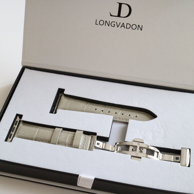 longvadon アップルウォッチ　ベルト　レザー　クロコ　牛皮革 レディースのファッション小物(腕時計)の商品写真