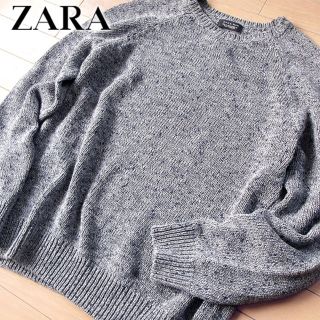 ザラ(ZARA)の美品 (EUR)M ザラ ZARA MAN メンズ ニット グレー(ニット/セーター)