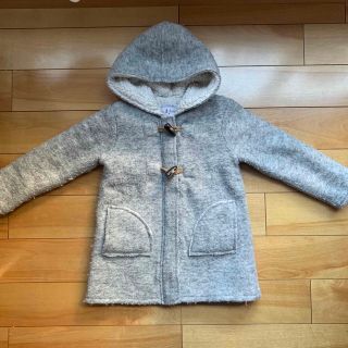 ザラキッズ(ZARA KIDS)のzaragirls ザラ　グレー　ボアコート　Pコート　110㎝　女の子　冬物(コート)