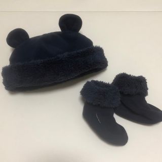 レトロ 美品☆ミキハウス☆ニットトップス ニット帽セット☆90-