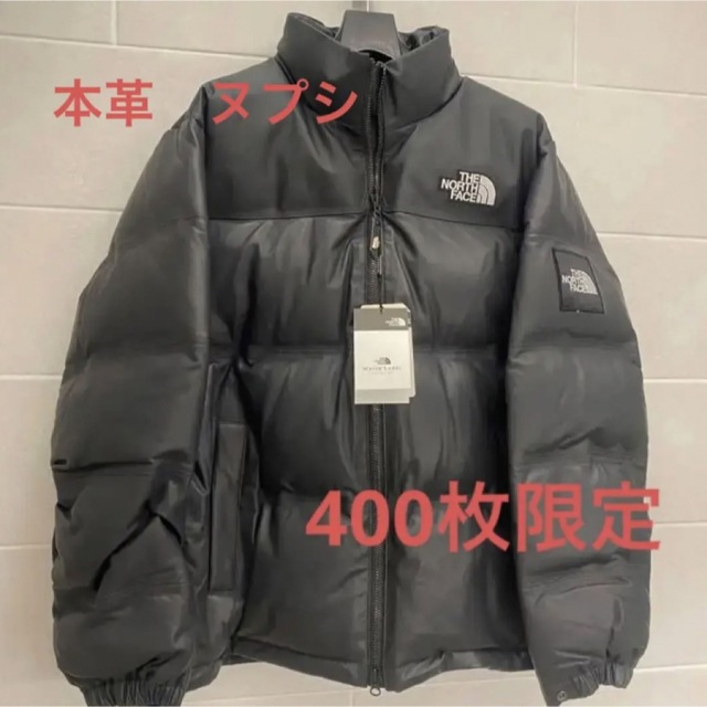 ノースフェイス ホワイトレーベル ヌプシ レザー 本革 ダウン 韓国 限定-