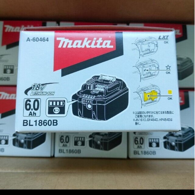 Makita(マキタ)の【新品】マキタ純正バッテリー BL1860B 12個SET 18V 6.0Ah 自動車/バイクのバイク(工具)の商品写真