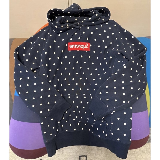 supreme コムデギャルソン　コラボ　水玉　パーカー　かわいい