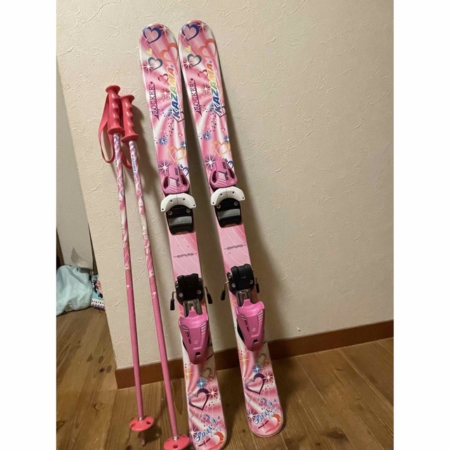 スキー96cm、ストックセット