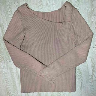 アズールバイマウジー(AZUL by moussy)のASYMMETRY NECK L／S KNIT TOPS(ニット/セーター)