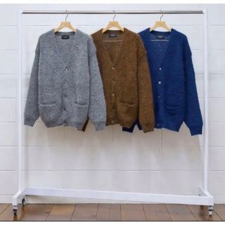 即完売　19aw UNUSED  border knit cardigan