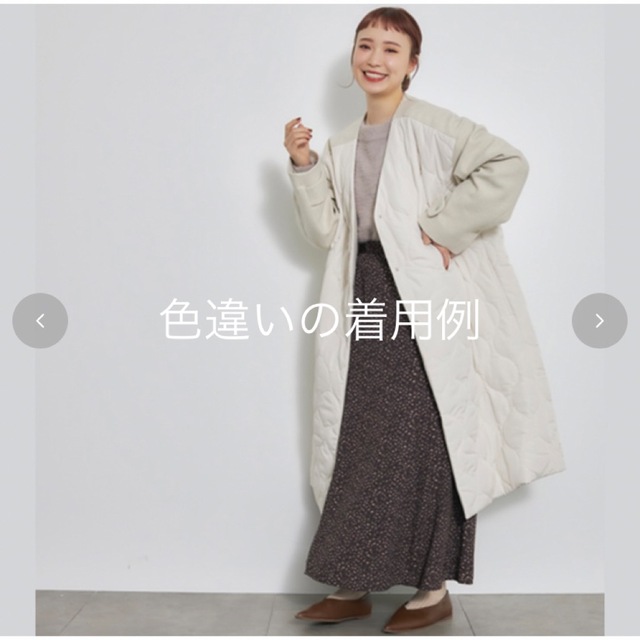 しまむら(シマムラ)のキルティングコート　C CHANNEL しまむら　ブラック　M レディースのジャケット/アウター(ロングコート)の商品写真