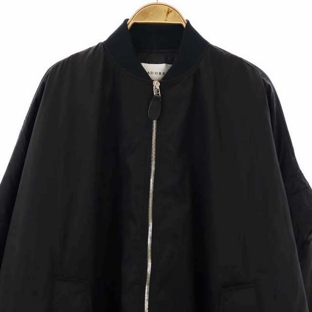 ADORE - アドーア 22AW プルーフナイロンタフタジャケット 38 黒 ADORE - アドーア 22AW プルーフナイロンタフタジャケット 38 黒