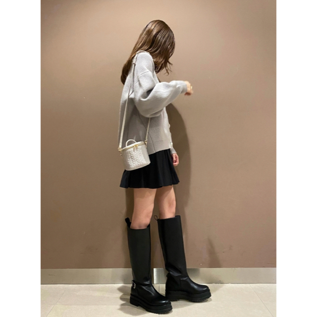 SNIDEL スナイデル デザインプリーツミニスカートBLK サイズ1