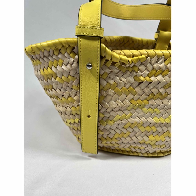超美品 LOEWEロエベ 2022新作 かごバッグ スモール ミックスイエロー ...