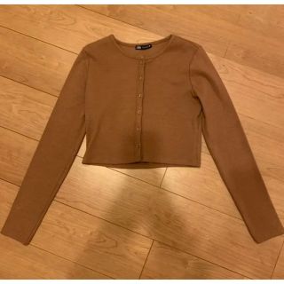 ザラ(ZARA)のクロップド丈トップス【ZARA】(カーディガン)