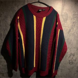 カラー(kolor)の【VINTAGE】Cable mohair Mlx Bi-Color Knit (ニット/セーター)