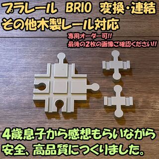 プラレール BRIO 木製レール 変換レールセット（３Dプリンター自作品）(鉄道模型)