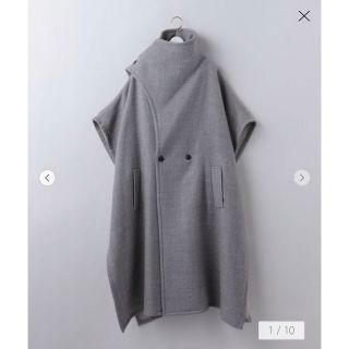 ロク(6 (ROKU))のMIOSMOKEY STOLE NECK MANTEAU/アウター(ロングコート)