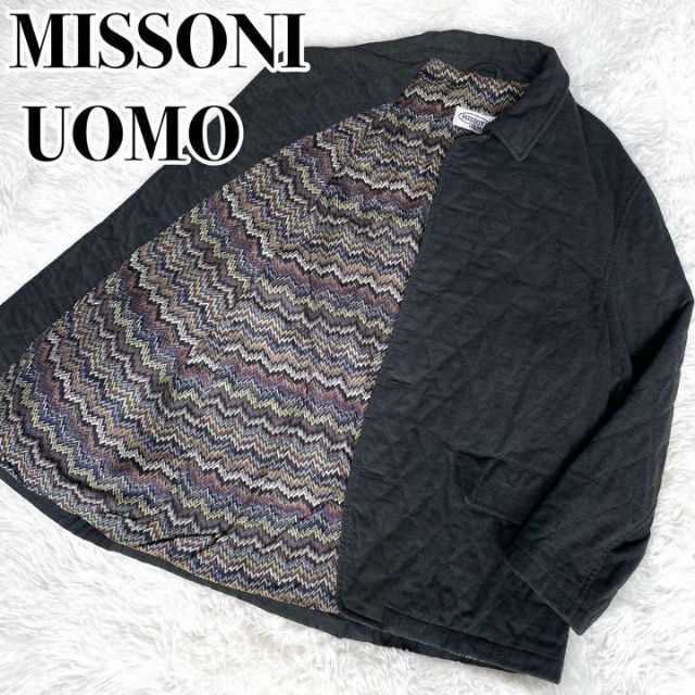 激レア『MISSONI UOMO』キルティング 裏総柄 ジャケット《ゆったり》63cm着丈