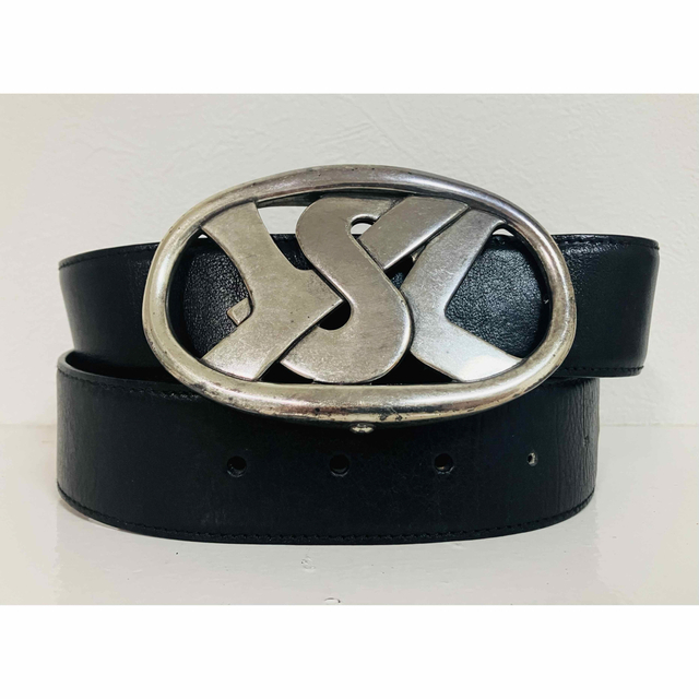 Saint Laurent - YSL/サンローラン レザーベルト シルバーバックル