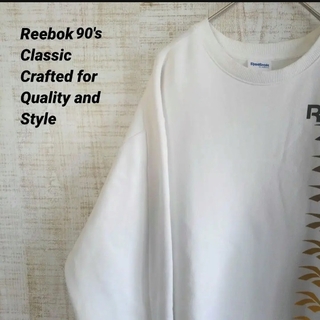 リーボッククラシック(Reebok CLASSIC)のReebok classic ホワイトスウェット　パキスタン製(スウェット)