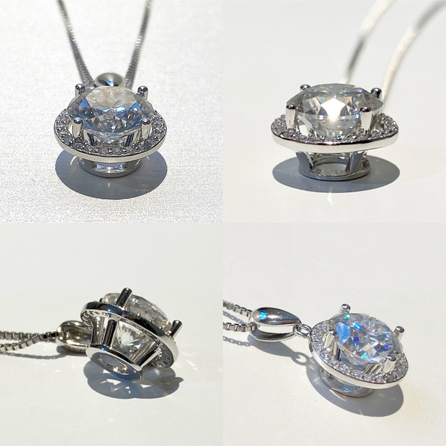 高品質モアサナイト3.0ct Silver925プラチナ加工 1