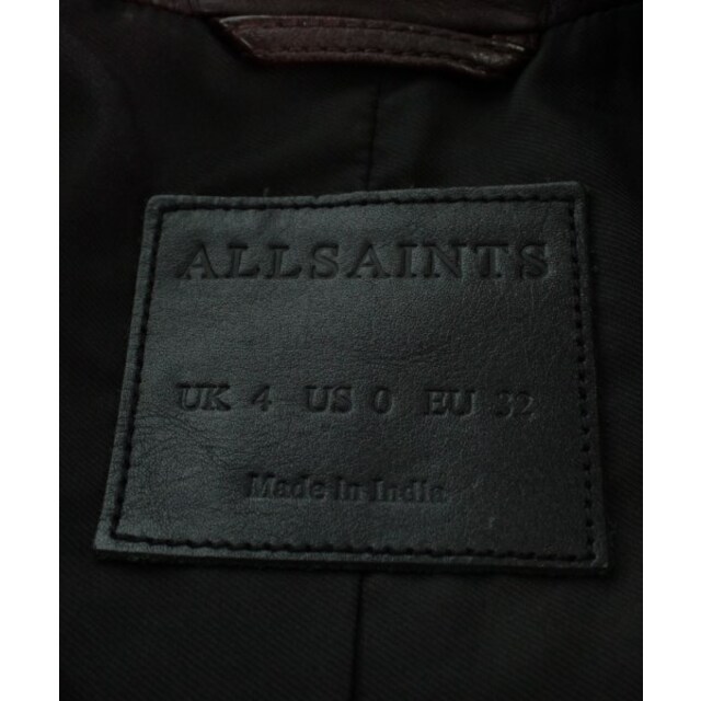 All Saints - ALLSAINTS ライダース 0(XS位) 茶系(赤がかっています