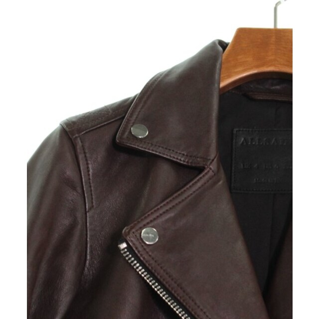 ALLSAINTS ライダース 0(XS位) 茶系(赤がかっています) - ライダース