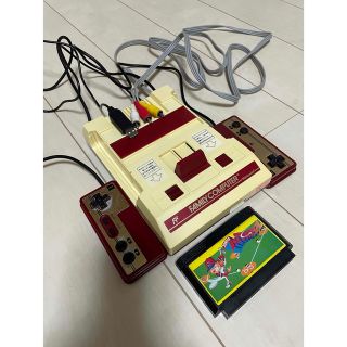 ファミリーコンピュータ(ファミリーコンピュータ)のファミコン本体 AV化改造 付属品有り　USB電源ファミリースタジアム(家庭用ゲーム機本体)