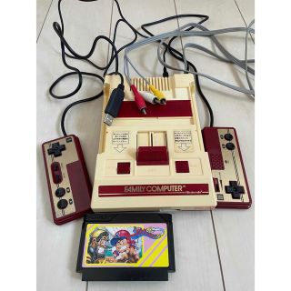 ファミリーコンピュータ(ファミリーコンピュータ)のファミコン本体 AV化改造 付属品有り　USB電源ファミリースタジアム(家庭用ゲーム機本体)