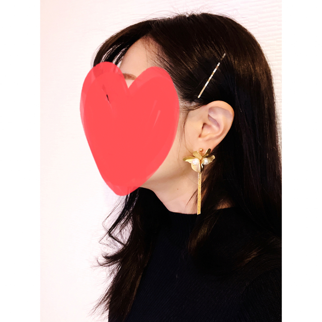 【委託先完売品】ゴールドフラワーと繊細タッセルのイヤリング ハンドメイドのアクセサリー(イヤリング)の商品写真