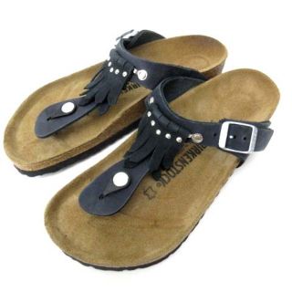 ビルケンシュトック(BIRKENSTOCK)のビルケンシュトック Gizeh ギゼ サンダル タッセル トング グレー 38(サンダル)