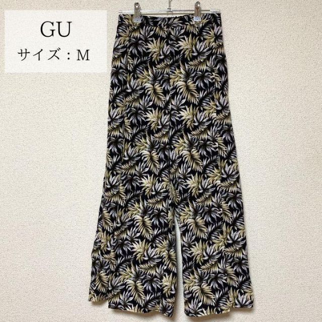 GU(ジーユー)のGU ワイドパンツ　花柄　レディース レディースのパンツ(デニム/ジーンズ)の商品写真