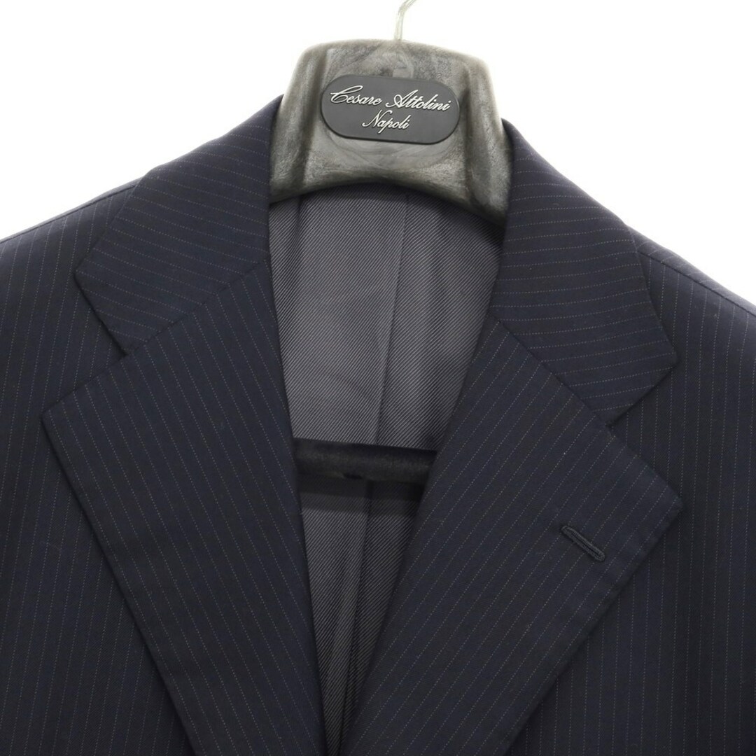 チェーザレ アットリーニ Cesare Attolini SUPER200’S ウールカシミヤ ストライプ 3B セットアップ スーツ【サイズ52】【メンズ】