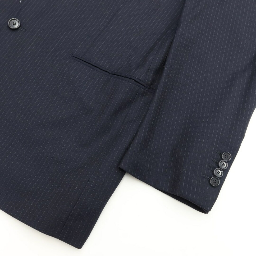 チェーザレ アットリーニ Cesare Attolini SUPER200’S ウールカシミヤ ストライプ 3B セットアップ スーツ【サイズ52】【メンズ】