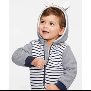 プチバトー　PETIT BATEAU くま耳つき　ジャケット　24m 86cm