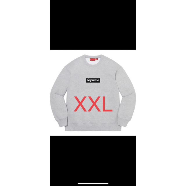 supreme BoxLogo Crewneck HeatherGrey XXL