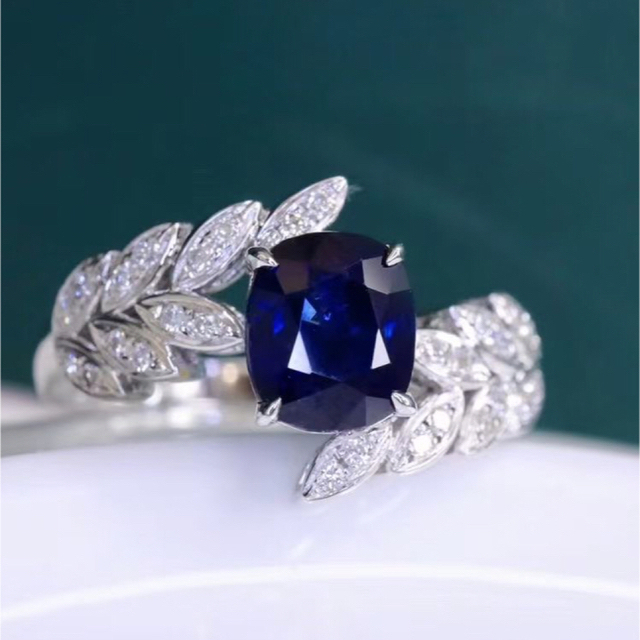 人気商品!】 天然 ロイヤルブルーサファイア ダイヤ リング1.635ct