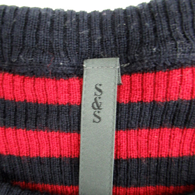 Spick & Span(スピックアンドスパン)のスピック&スパン ニット セーター ボーダー柄 リブ ウール 赤 レディースのトップス(ニット/セーター)の商品写真