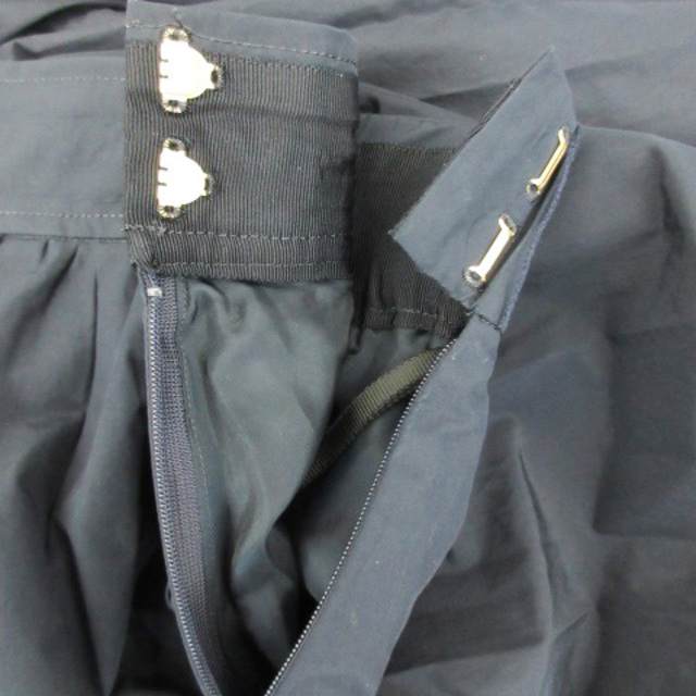 ROPE’(ロペ)のロペ フレアスカート ギャザースカート ロング丈  EX-2 ネイビー 紺 レディースのスカート(ロングスカート)の商品写真