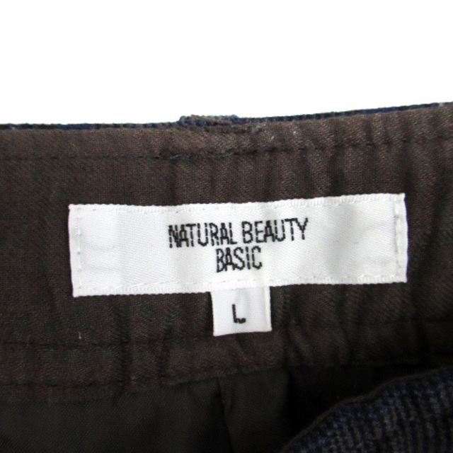 NATURAL BEAUTY BASIC(ナチュラルビューティーベーシック)のナチュラルビューティーベーシック テーパードパンツ チェック柄 L ダークグレー レディースのパンツ(その他)の商品写真