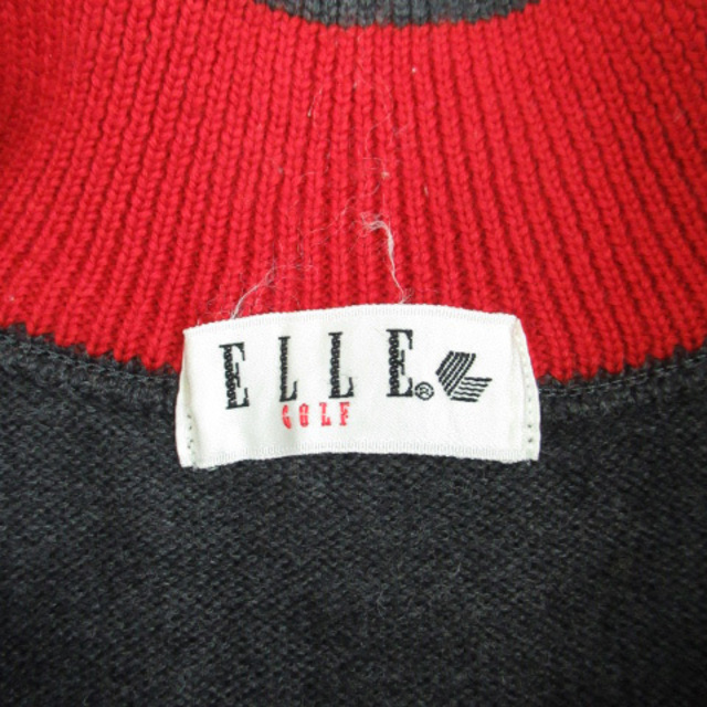 ELLE(エル)のエル ELLE GOLF ニット セーター 長袖 ハーフジップ 刺繍 ウール スポーツ/アウトドアのゴルフ(ウエア)の商品写真