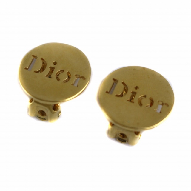 Dior(ディオール)のディオール Dior イヤリング クリップタイプ ロゴ ラウンド ゴールド レディースのアクセサリー(イヤリング)の商品写真