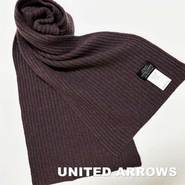 UNITED ARROWS(ユナイテッドアローズ)の【UNITED ARROWS】カシミヤ100% リブニットマフラー レディースのファッション小物(マフラー/ショール)の商品写真