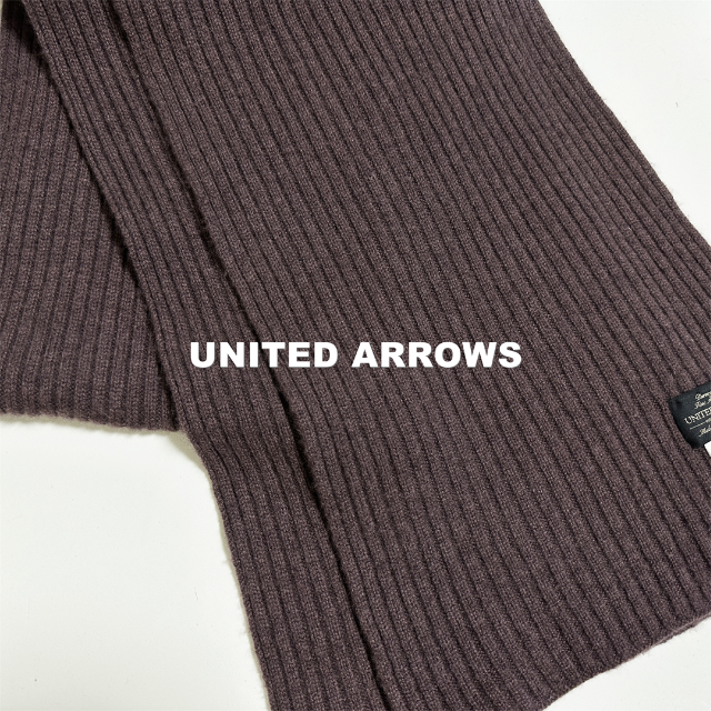 UNITED ARROWS(ユナイテッドアローズ)の【UNITED ARROWS】カシミヤ100% リブニットマフラー レディースのファッション小物(マフラー/ショール)の商品写真