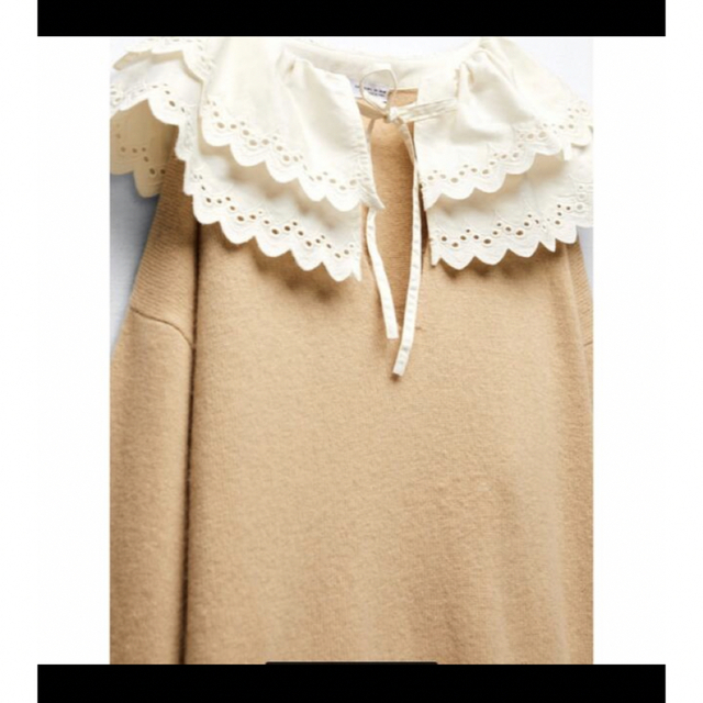 希少 ZARA フリルニットワンピース - メルカリ