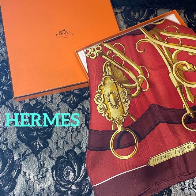 Hermes(エルメス)の美品✨　エルメス　HERMES スカーフ シルク フランス  大判スカーフ レディースのファッション小物(バンダナ/スカーフ)の商品写真