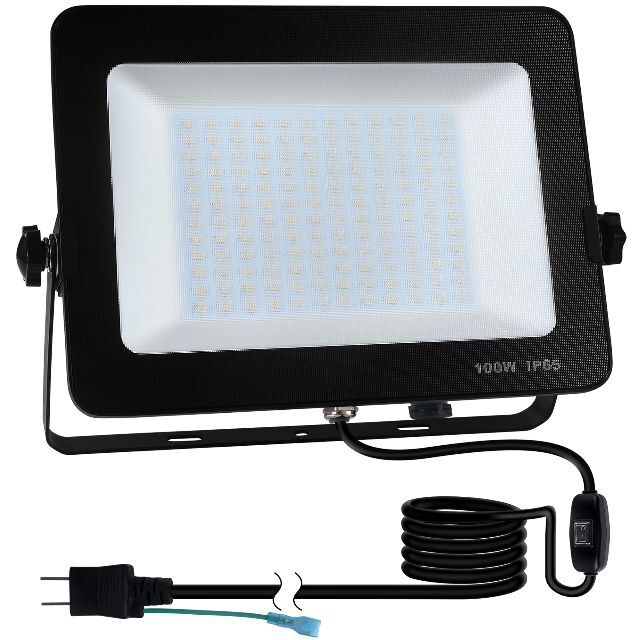 LED投光器 100W 超高輝度 作業灯 屋外 LED ライト IP65防水防 - ライト